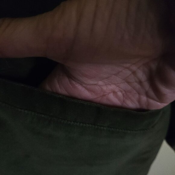 L.L. Bean Vintage Deep Olive Green Velvet Blazer 3 Button Pockets Size 18 - Picture 4 of 5